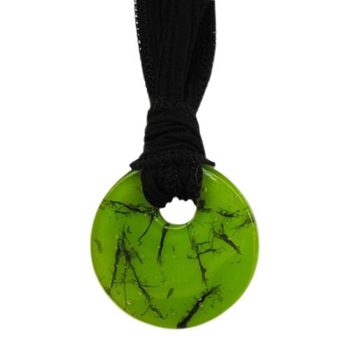 Lime Hair Memorial Necklace
